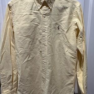 Vintage 90s Ralph Lauren Yellow Casual Button Down Shirt